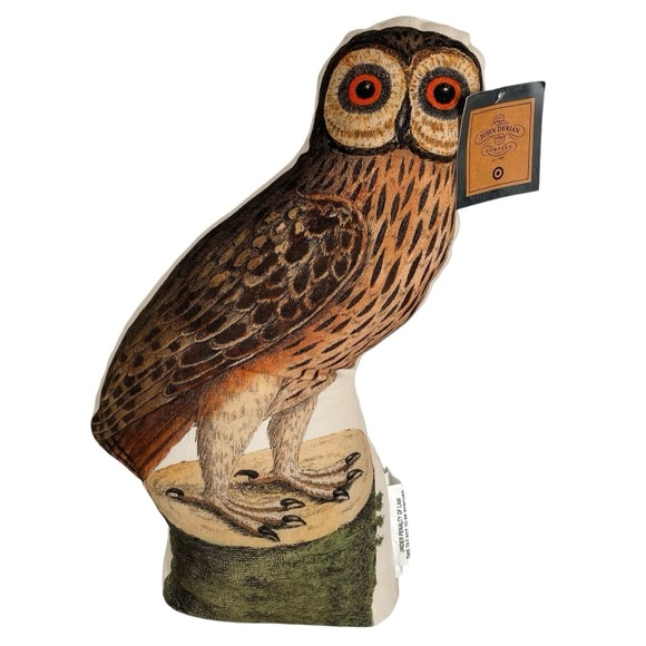 John Derian Barn Owl Throw Pillow